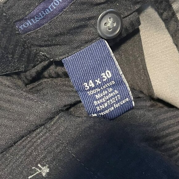 Croft & Barrow Men's 34X30‎ Business Slacks Pants Gray Trouser Cuffed Office - Picture 5 of 5